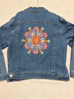 Disney Light Blue Denim Jacket with Button Front